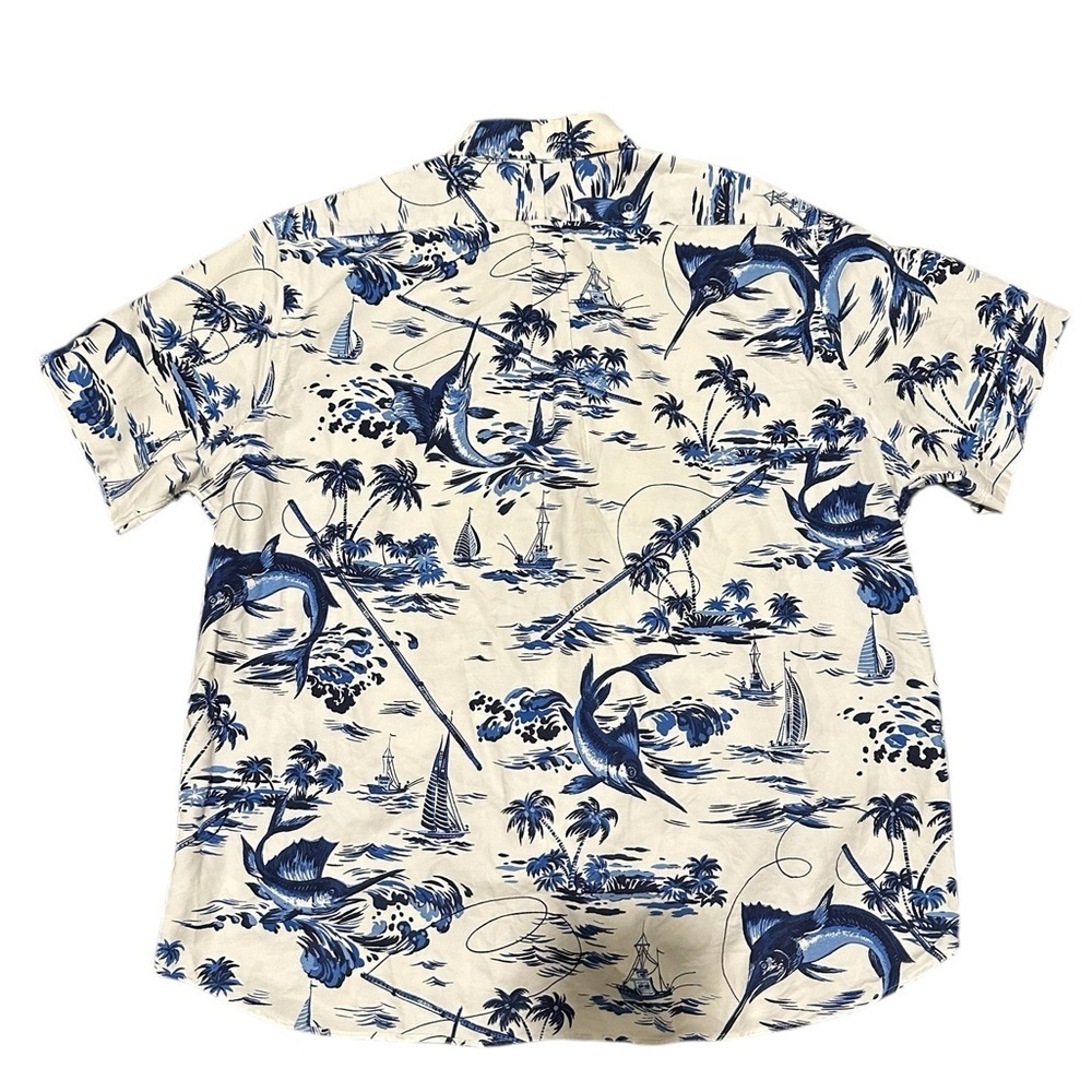 Ralph Lauren Blue and Cream Casual Shirt, pre-owned, gently used